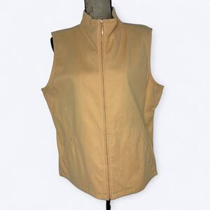 Eileen‎ Fisher Textured Full Zip Vest Womens XL Orange Pockets Lightweight Layer